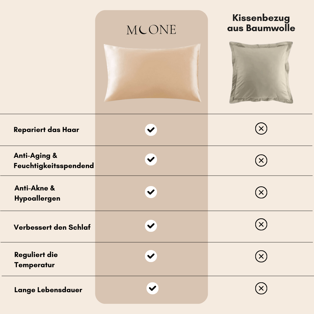 Kissenbezug aus 100 % Maulbeerseide 