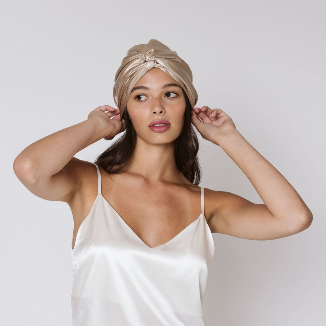 Schlafhaube aus 100 % Maulbeerseide 